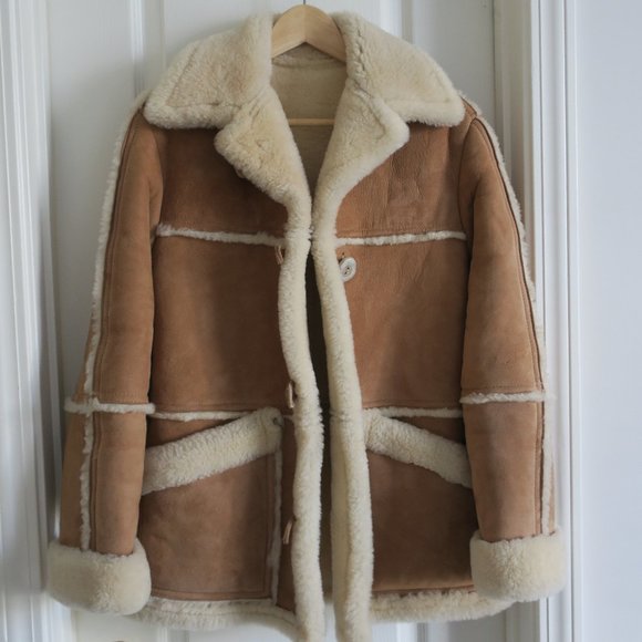 Overland Jackets & Blazers - Overland Shearling Rancher Marlboro Coat Vintage Size 8 XS